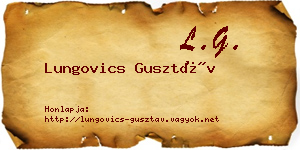 Lungovics Gusztáv névjegykártya